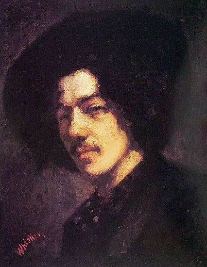 James Abbott Mcneill Whistler Portrait of Whistler with Hat France oil painting art